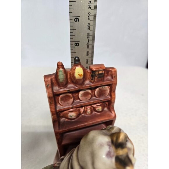 Old Mother Hubbard Figurine By Enesco - Hand-Painted Porcelain Vintage 7 in High - Picture 13 of 14